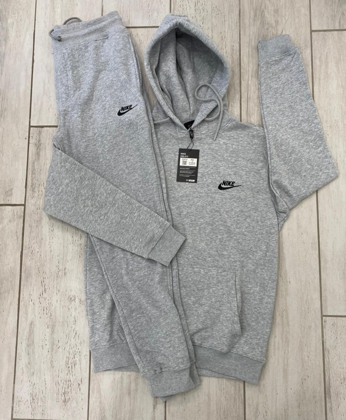NWT Nike Men\'s Full Tracksuits Set Hoodie with Pant Color Grey Size M-XXL