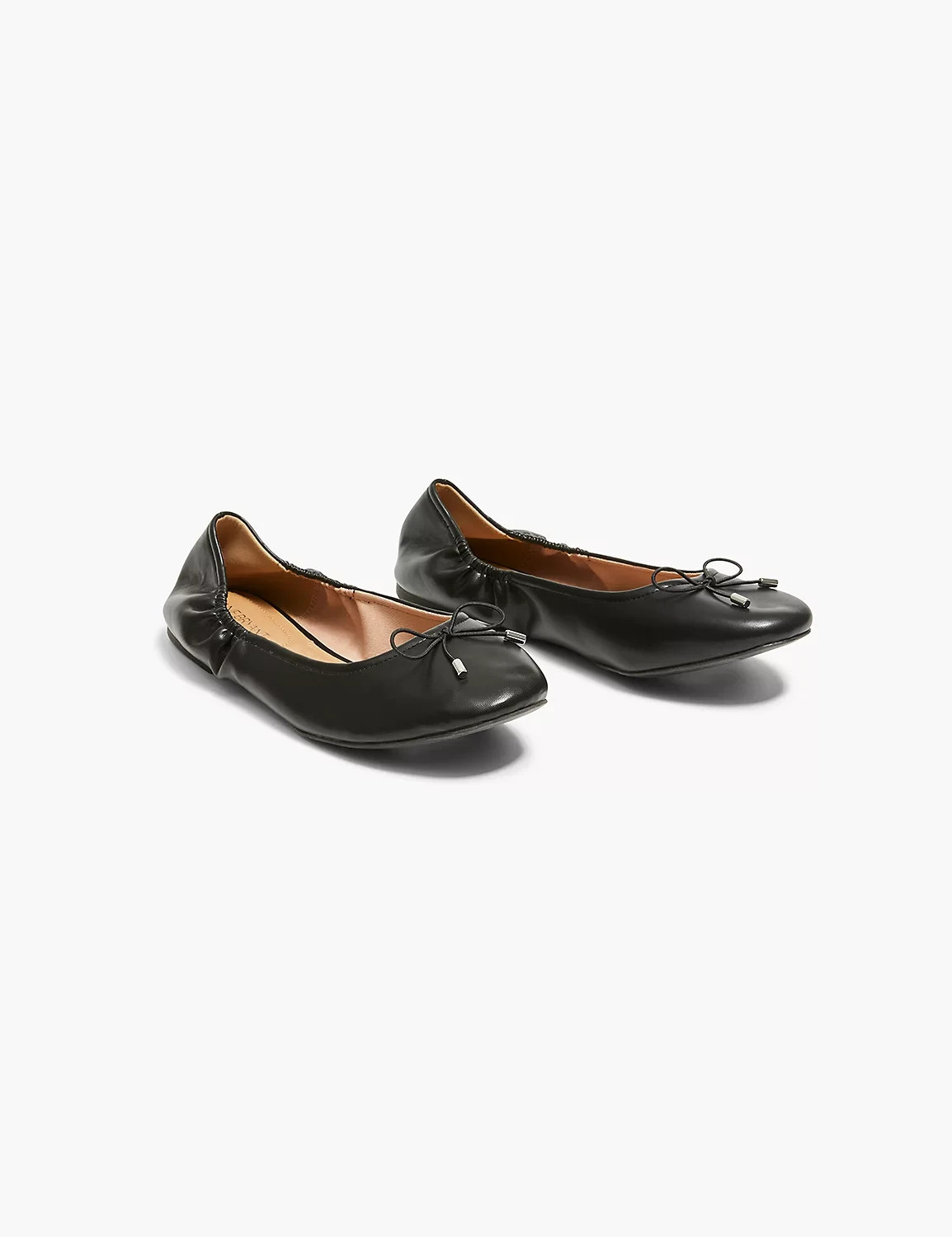 Lane Bryant Size 12W Dream Cloud Bow Ballet Flat Black NWT