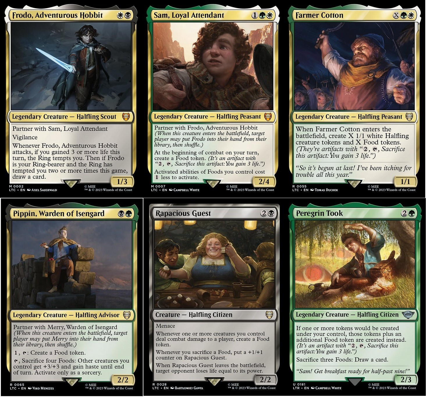 Frodo, Adventurous Hobbit   Sam, Loyal Attendant Commander Deck - EDH - MTG NM