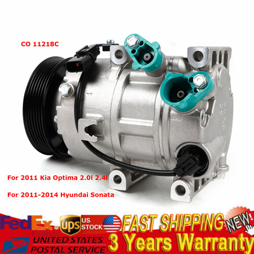 A/C Compressor w/ Clutch For 2011-2014 Hyundai Sonata/ 2011 Kia Optima 2.0L 2.4L