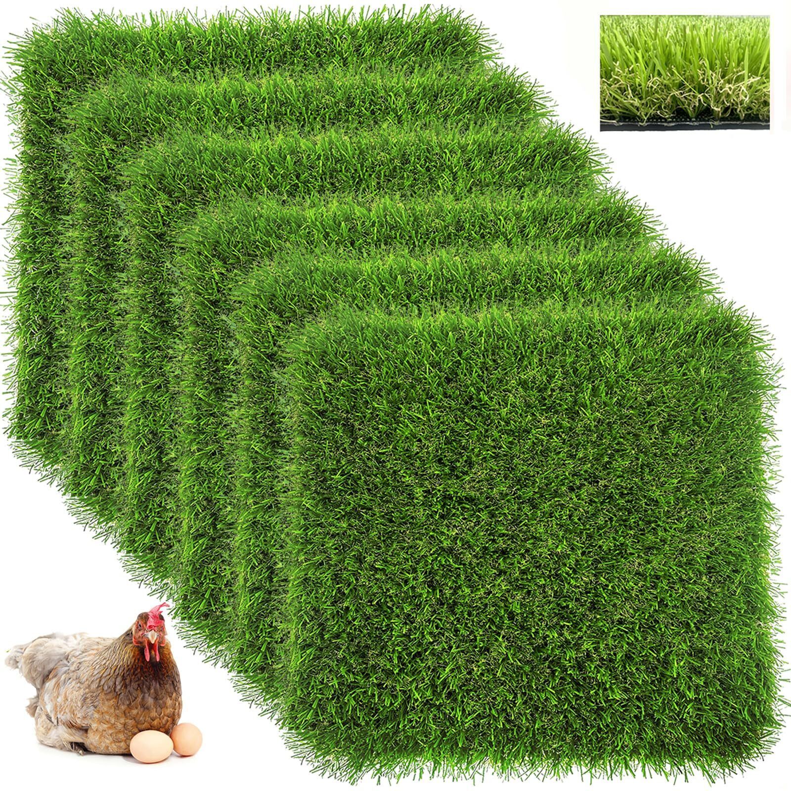 6+1 Pack Chicken Nesting Box Pads for Laying Eggs with Vegetable Skewer