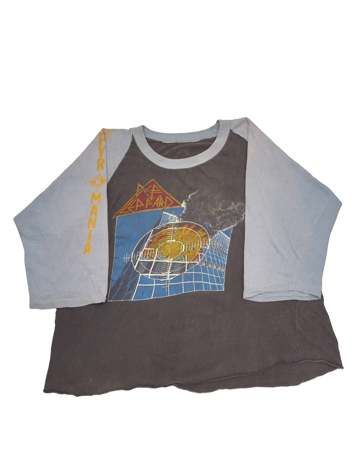 Vintage 1983 Def Leppard Pyromania Tour Raglan T-Shirt Ultra Rare Grail 80s Rock Vintage 1983 Def Leppard Pyromania Tour Raglan T-Shirt Ultra Rare Grail 80s Rock