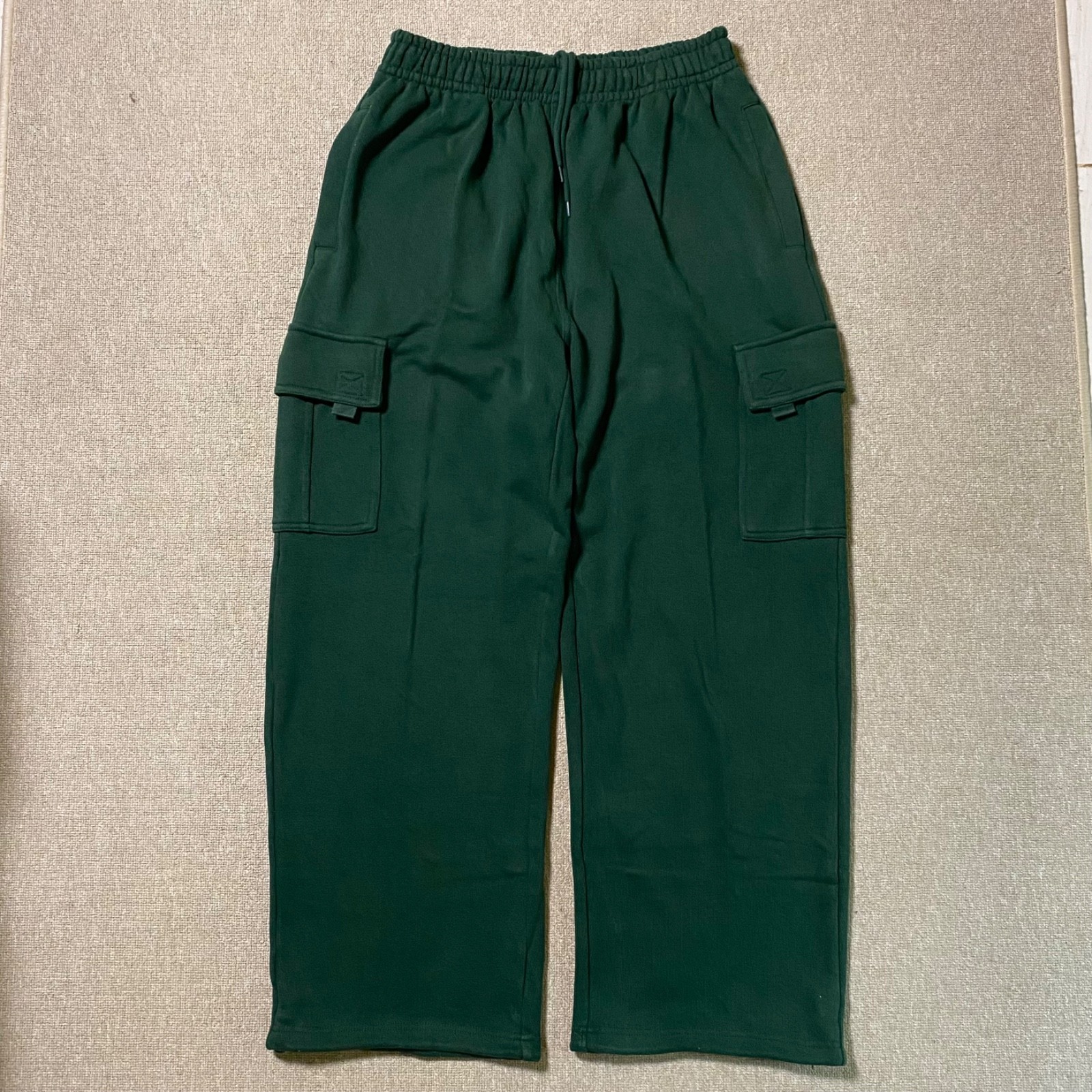 FREAK’S STORE Heavy Weight Cargo Sweatpants Men’s L Dark Green Wide Leg Japanese