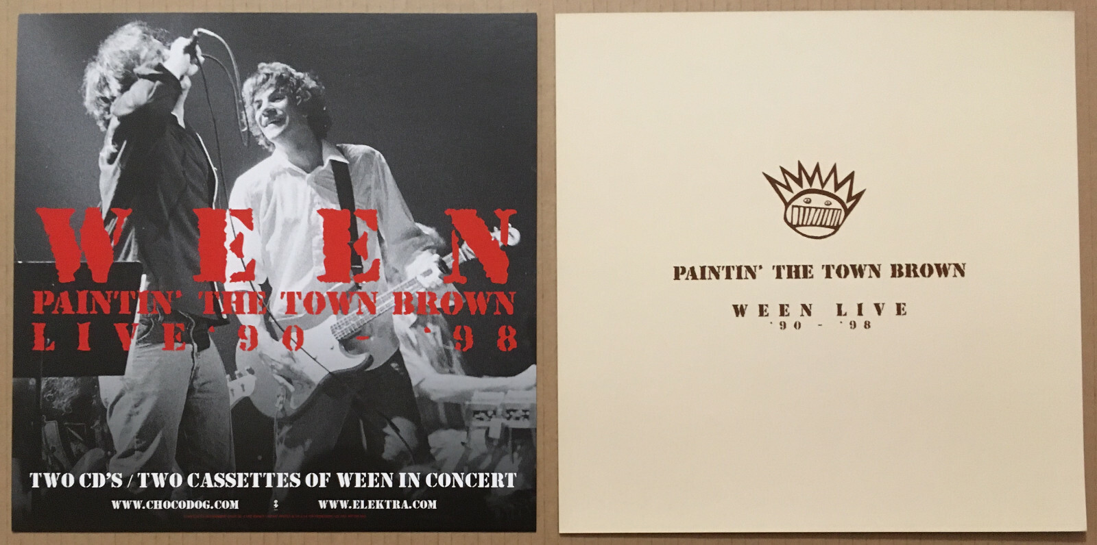WEEN Ultra Rare 1999 DOUBLE SIDED PROMO POSTER FLAT for Paintin CD MINT 12x12 US WEEN Ultra Rare 1999 DOUBLE SIDED PROMO POSTER FLAT for Paintin CD MINT 12x12 US