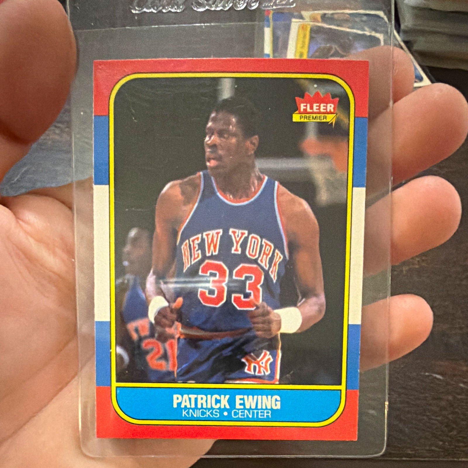 Fleer Premier 1985-86 Patrick Ewing New York Knicks #32 Basketball Card Fleer Premier 1985-86 Patrick Ewing New York Knicks #32 Basketball Card