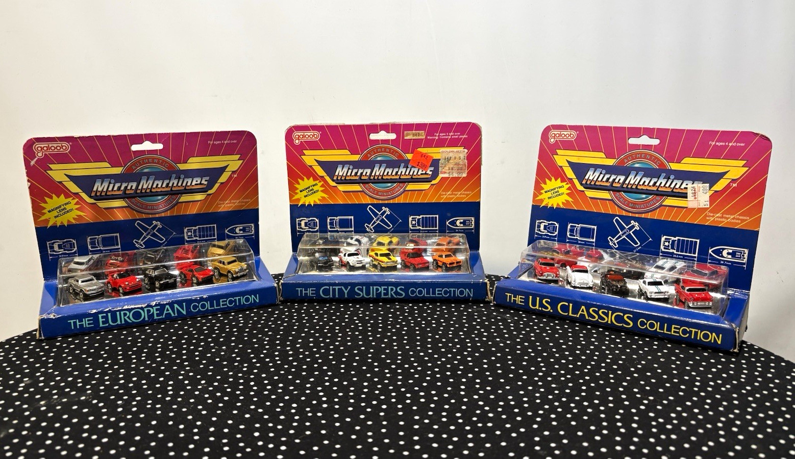 Galoob Micro Machines 1987 3-Pack Vintage w/ Lens European City Supers U.S. Galoob Micro Machines 1987 3-Pack Vintage w/ Lens European City Supers U.S.