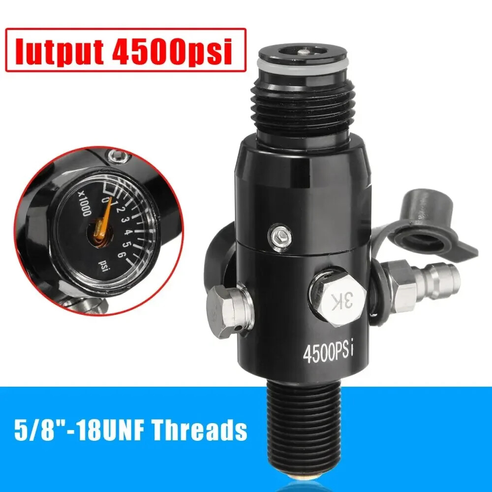 5/8\'\'- 18UNF Thread Valve Regulator 4500psi HPA Air Tank Output 1800psi us