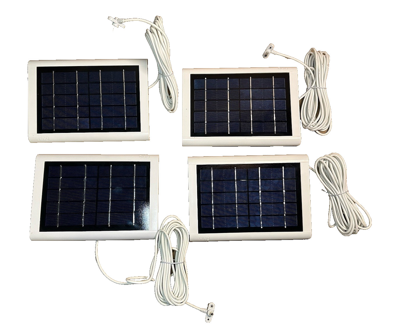 4X Ring Solar Panel for Ring Spotlight Cam Battery/Stick Up Cam Battery - White 4X Ring Solar Panel for Ring Spotlight Cam Battery/Stick Up Cam Battery - White
