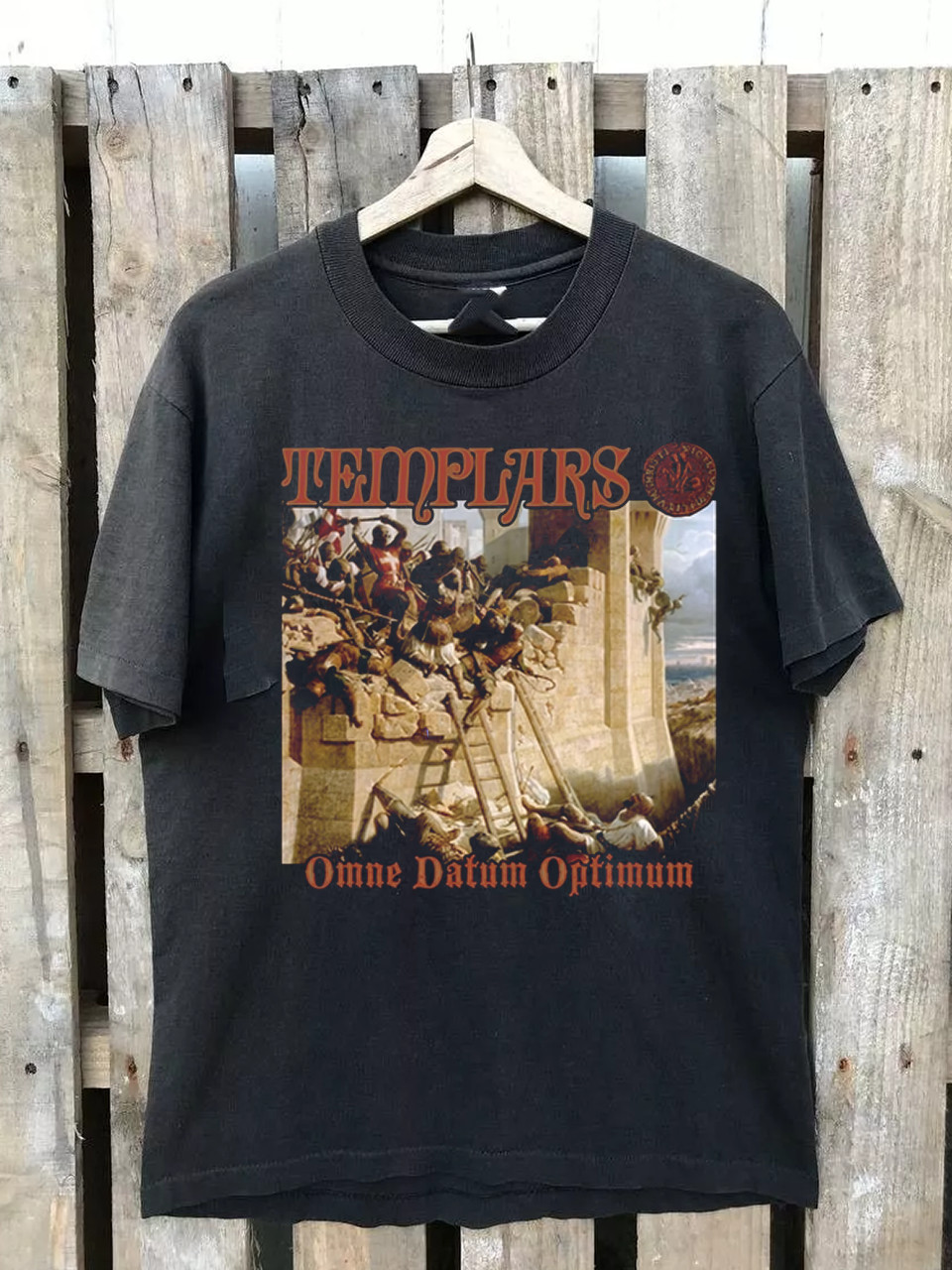 The Templars Omne Datum Optimum Album Black T Shirt Full Size S-5XL The Templars Omne Datum Optimum Album Black T Shirt Full Size S-5XL