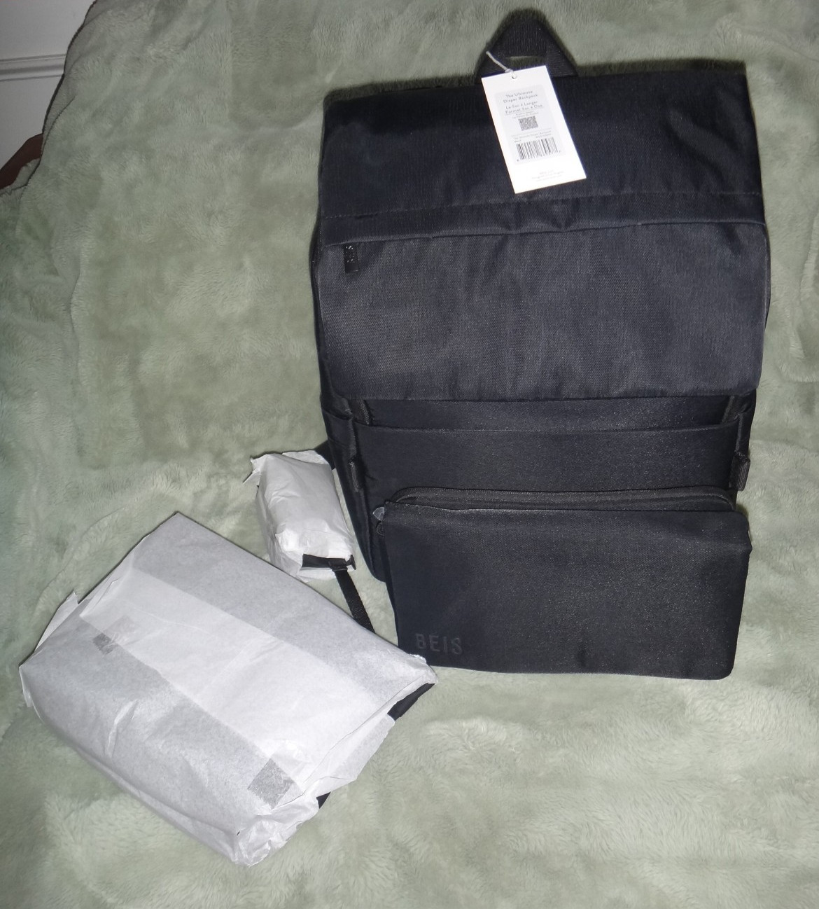 BÉIS Ultimate Diaper Backpack Black Baby Bag Changing Station NWT BÉIS Ultimate Diaper Backpack Black Baby Bag Changing Station NWT
