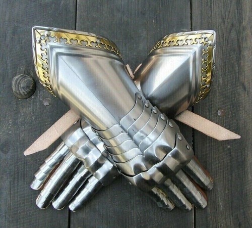 Medieval Late Gothic Knight Finger Gauntlets Armor for LARP, Cosplay, Renaissanc Medieval Late Gothic Knight Finger Gauntlets Armor for LARP, Cosplay, Renaissanc
