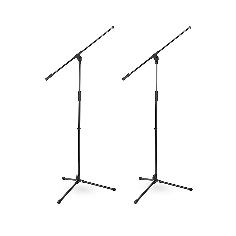 Musician\'s Gear Tripod Boom Microphone Stand  2 Pack Black