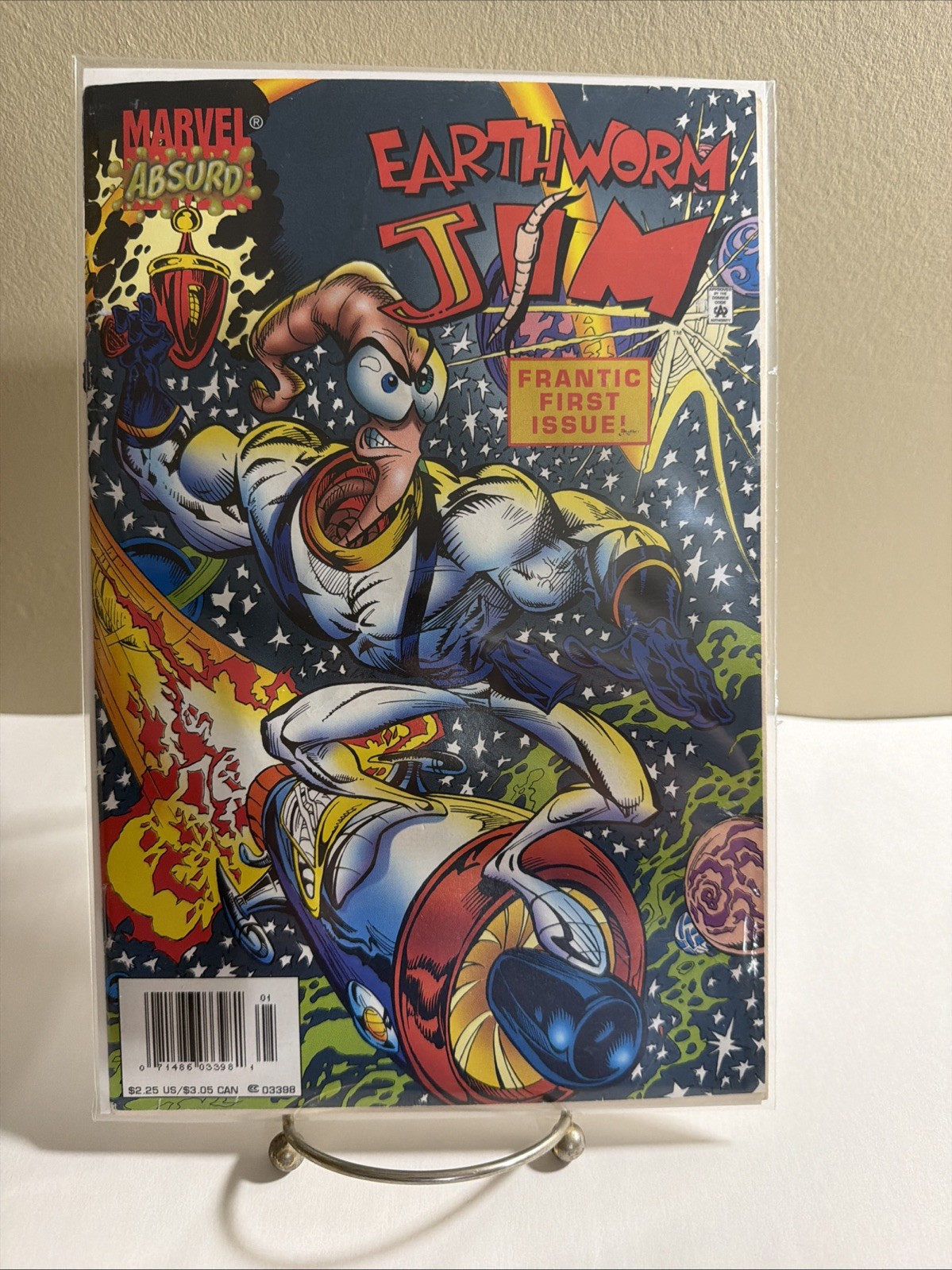 Earthworm Jim #1 (Marvel Comics December 1995) Newsstand C8 Earthworm Jim #1 (Marvel Comics December 1995) Newsstand C8