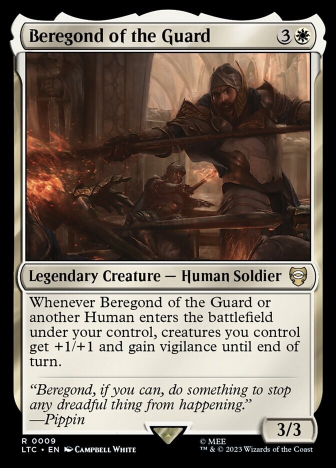 Beregond of the Guard 0009 Non Foil Rare Lord of the Rings Commander MTG NM