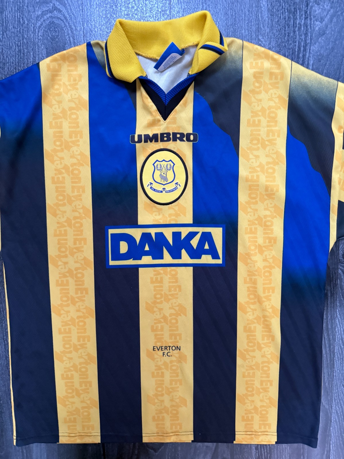 MINT Original Umbro Everton 1996/1997 Away Shirt Mens Extra Large XL