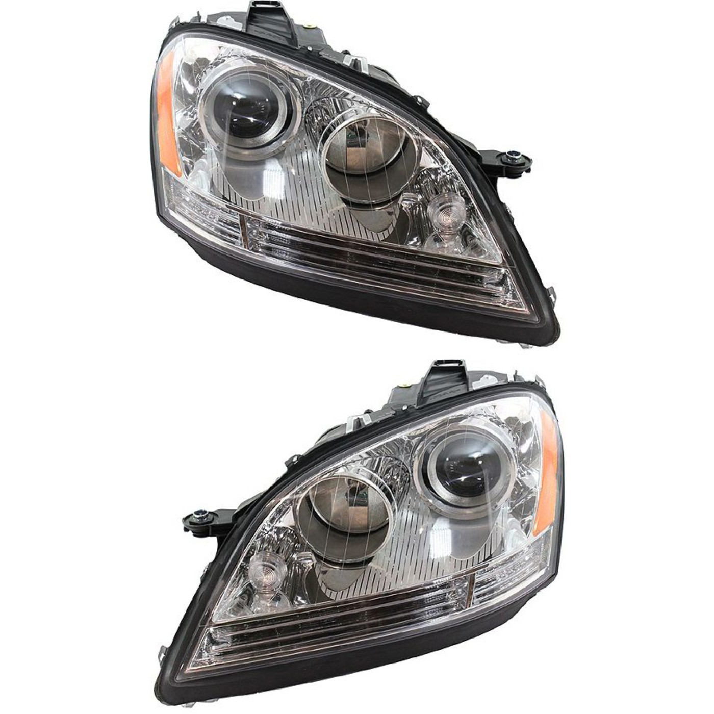 Headlight Set For 2006-2007 Mercedes Benz ML350 ML500 ML320 ML63 AMG With Bulbs