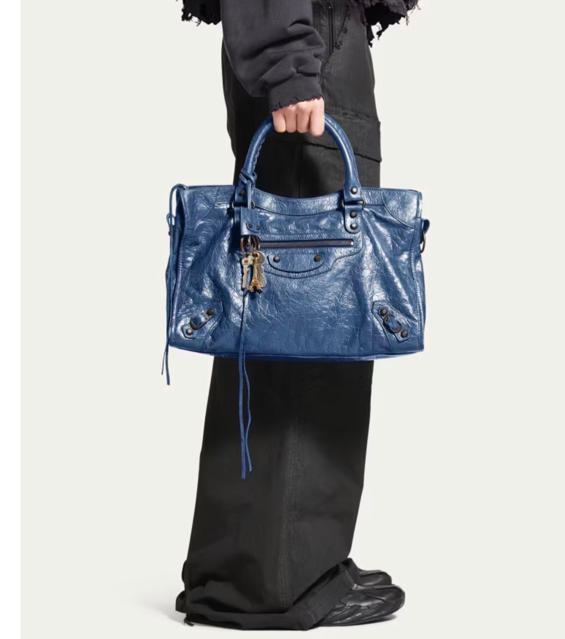 Balenciaga City Leather Bag- Mineral Blue 2026 perfect. New with Dust Bag