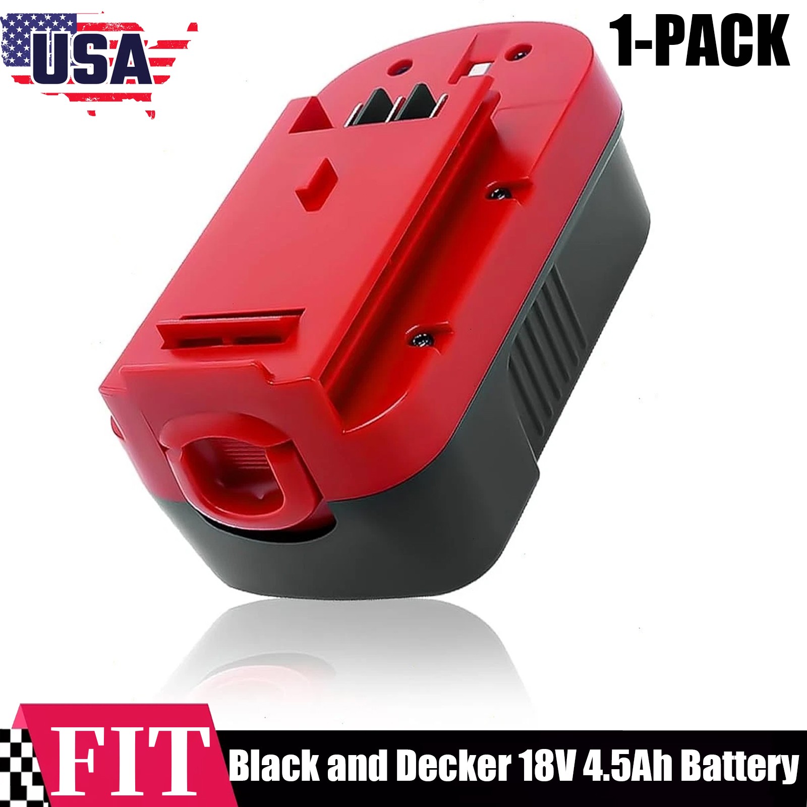 1/4x 18V 4.5Ah Ni-MH Battery for Black+Decker HPB18 18Volt 244760-00 HPB18-OPE