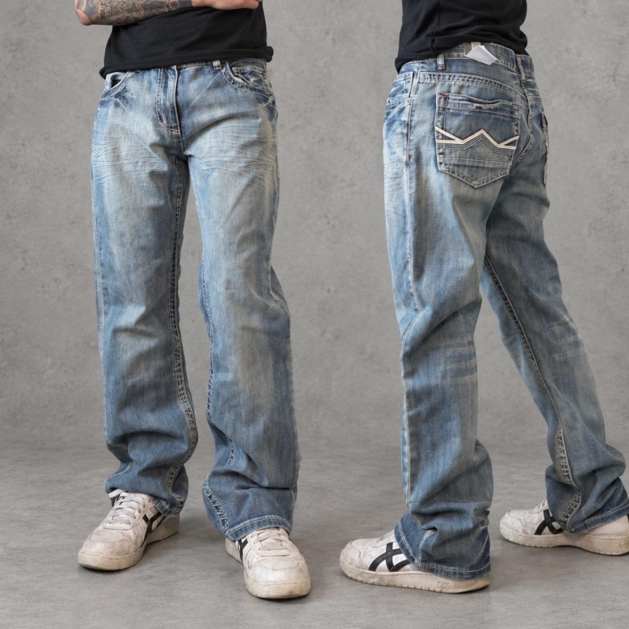 INC International Concepts Mens Y2K Faded Skater Bootcut Jeans Blue 34W 30L INC International Concepts Mens Y2K Faded Skater Bootcut Jeans Blue 34W 30L
