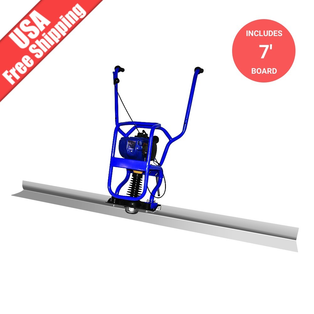 1.2HP Vibrating Concrete Power Screed Finish Engine Gas 4 Stroke 7ft Screed Hot