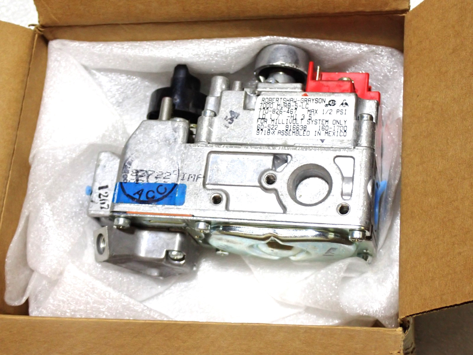 Gas Valve Millivolt NG for Quadrafire - Part# 060-522 NEW