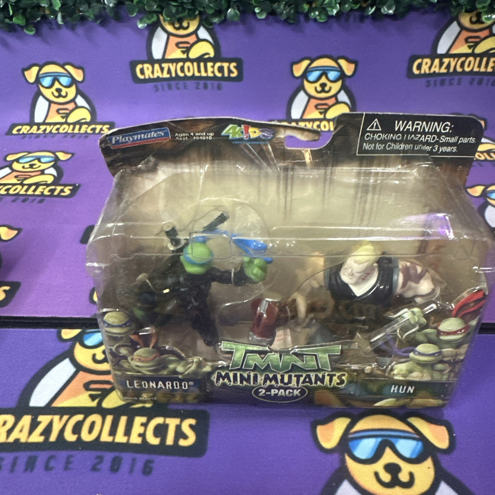 2007 Playmates, TMNT Mini Mutants 2-Pack: Leonardo & Hun, Brand New