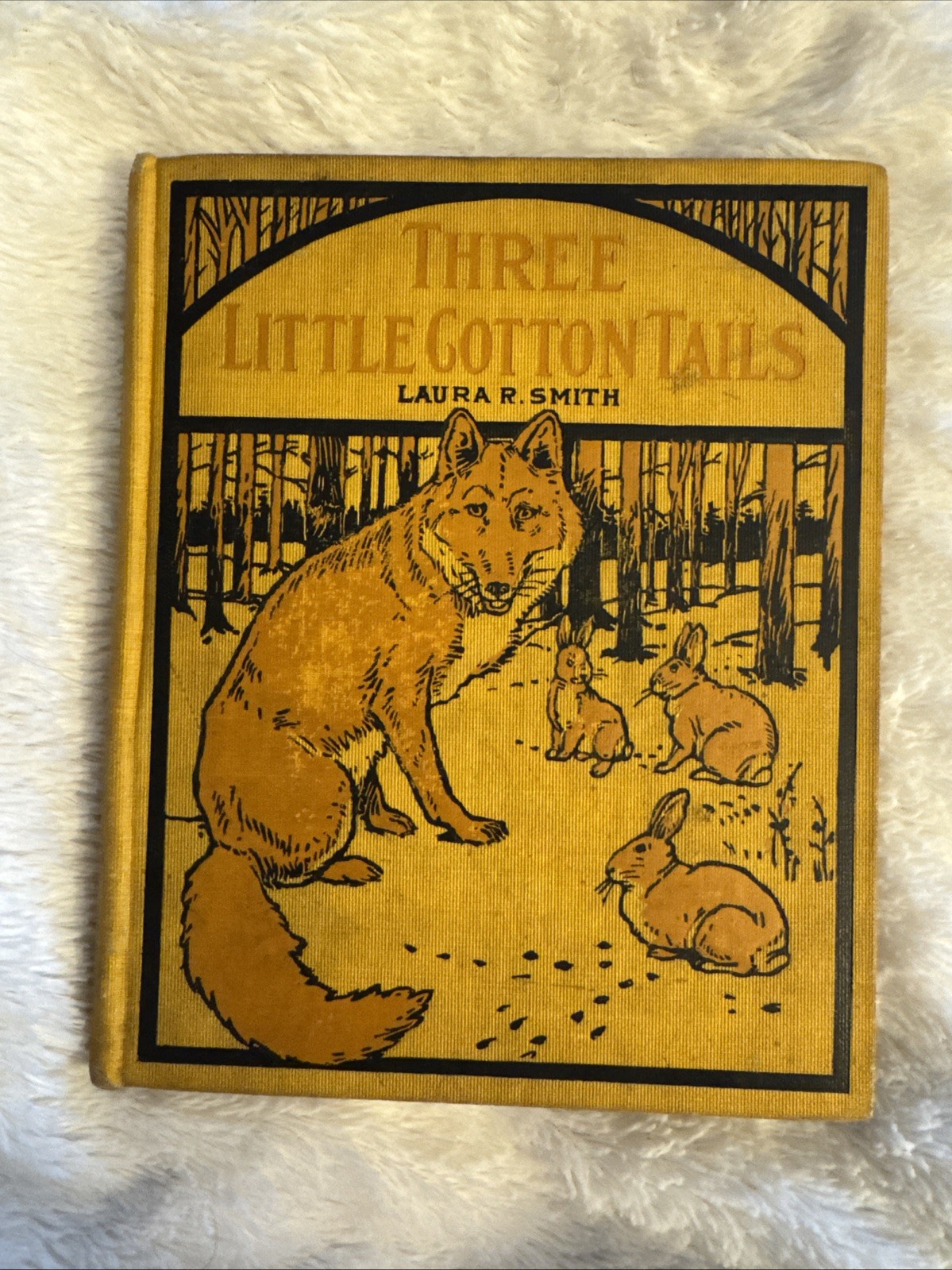 Antique 1907 Three Little Cotton Tails Book by Laura R. Smith, Hardcover