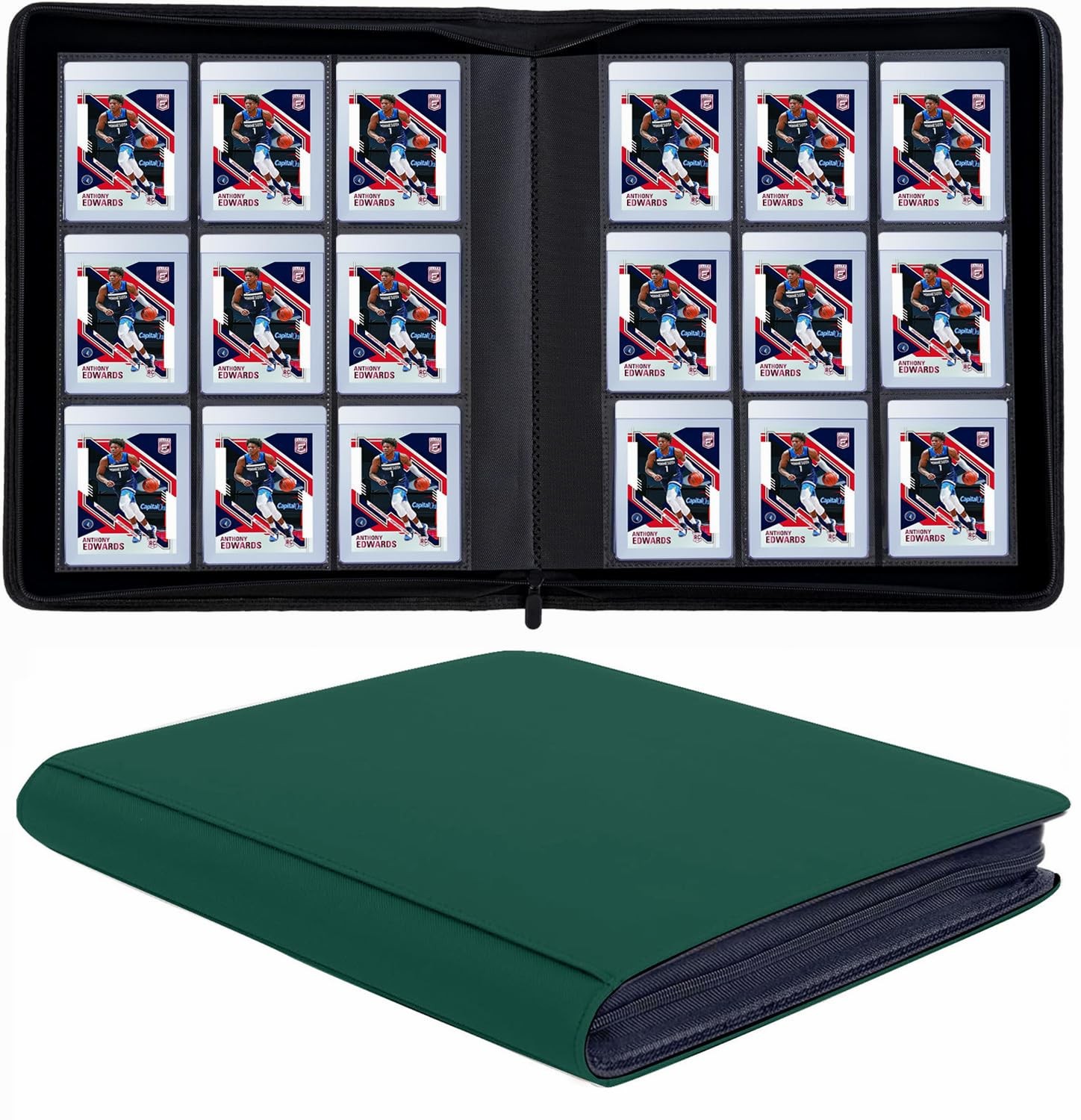 9 Pockets Card Binder for Semi Rigid Card Holders, Ringless Card Binder Album 9 Pockets Card Binder for Semi Rigid Card Holders, Ringless Card Binder Album