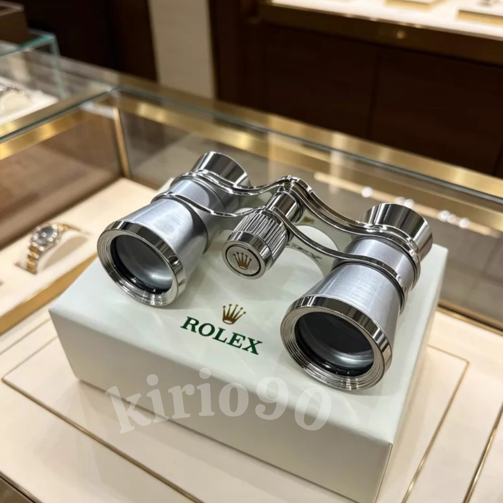 🔥 Rolex Silver Opera Binoculars Rare Collector Display Piece VIP Gift Boxed
