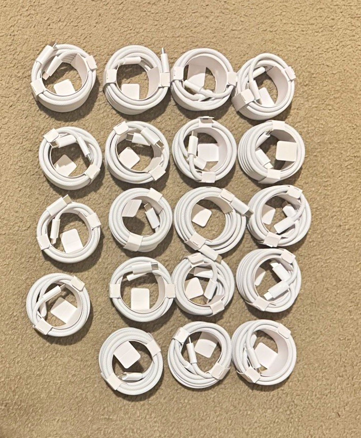 Lot of 19 240W USB-C Braided Charge Cable 2m for iPhone 15, 16 & 17 Lot of 19 240W USB-C Braided Charge Cable 2m for iPhone 15, 16 & 17