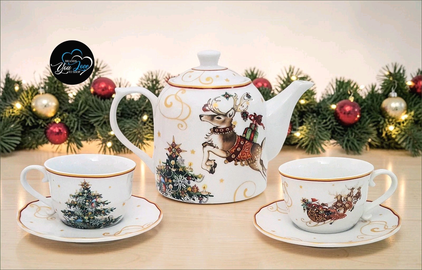 Williams Sonoma 6 Piece Twas The Night Before Christmas Teapot Set NIB Williams Sonoma 6 Piece Twas The Night Before Christmas Teapot Set NIB