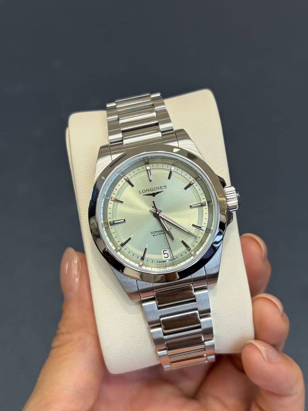 Longines Conquest Green Dial Automatic Watch 34mm Stainless Steel Men\'s Longines Conquest Green Dial Automatic Watch 34mm Stainless Steel Men\'s