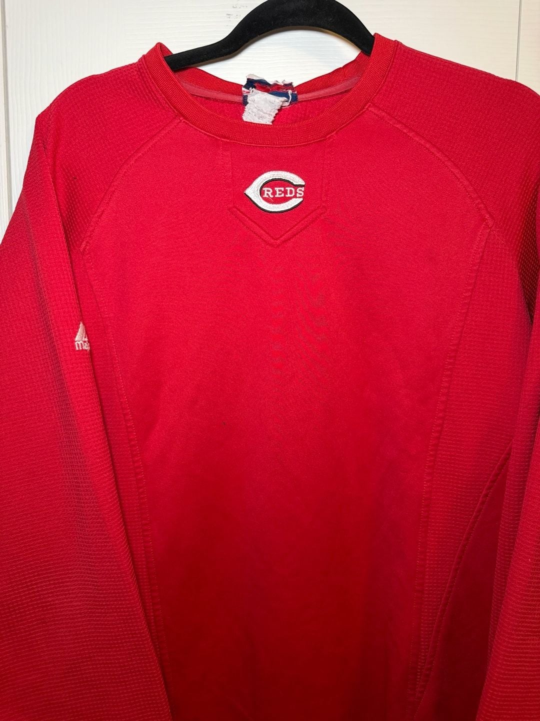 Majestic Cincinnati Reds MLB Therma Base Pullover Sweatshirt Red XL Majestic Cincinnati Reds MLB Therma Base Pullover Sweatshirt Red XL