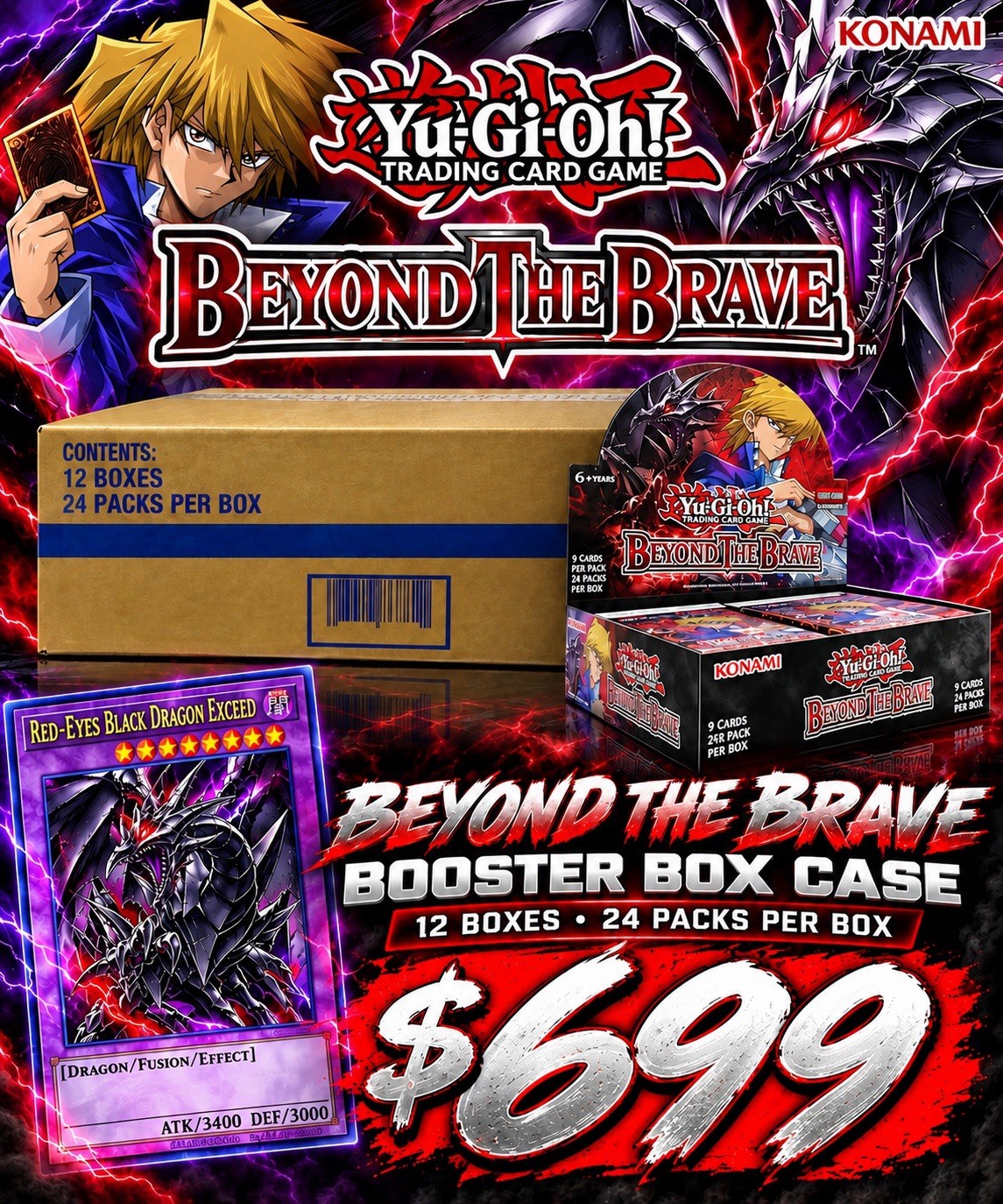 Yugioh Beyond The Brave Booster CASE (12 Boxes) Factory Sealed 1st Edition Yugioh Beyond The Brave Booster CASE (12 Boxes) Factory Sealed 1st Edition