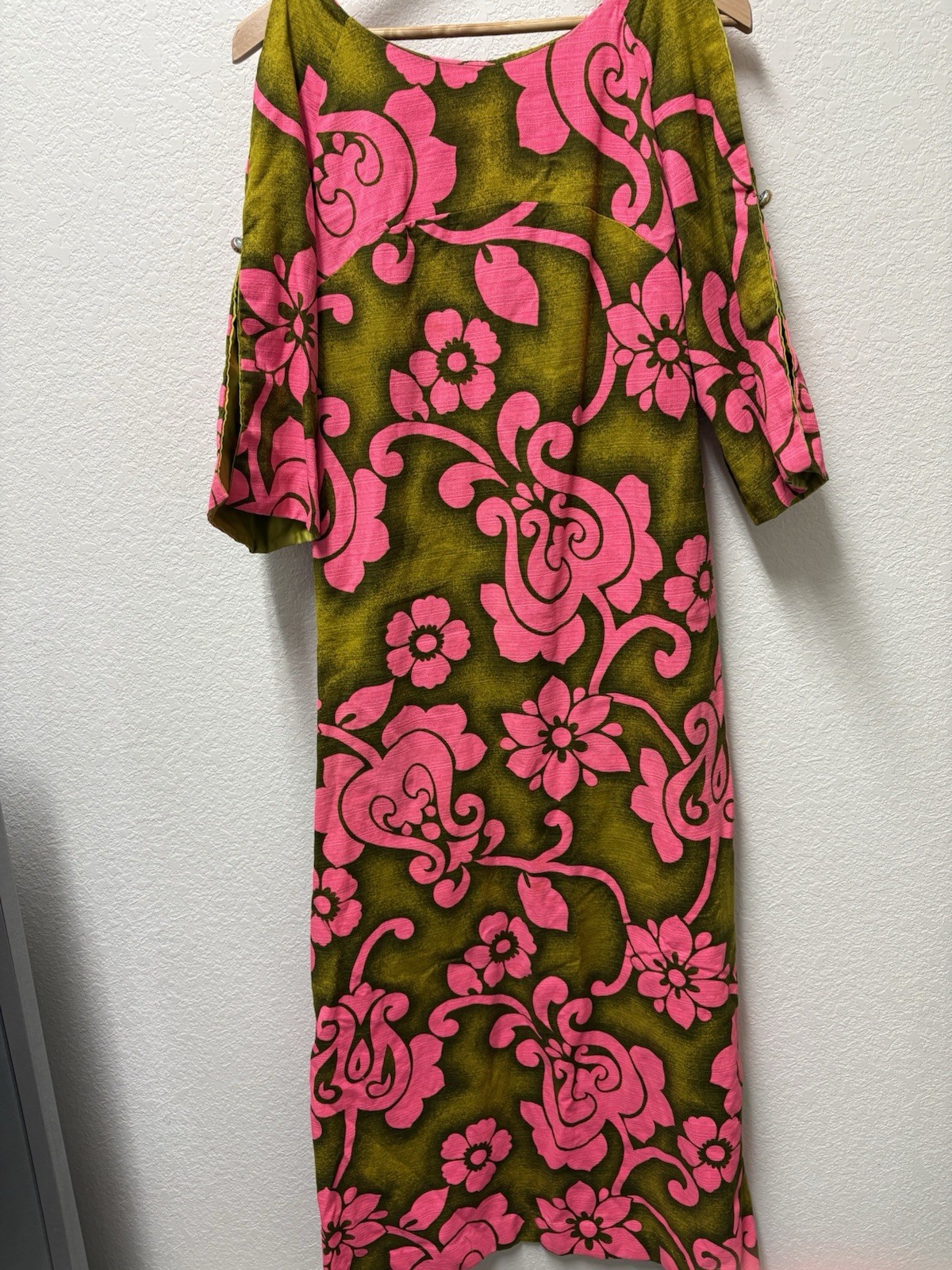 VINTAGE Liberty House Tropicana Hawaii Women\'s Fuschia Maxi Dress,sz 14 VINTAGE Liberty House Tropicana Hawaii Women\'s Fuschia Maxi Dress,sz 14