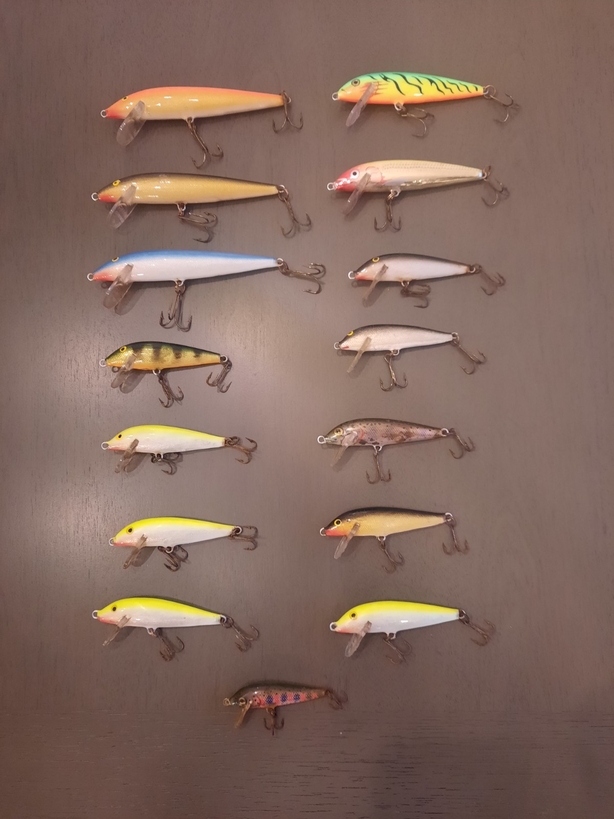 Lot of 15 Vintage Rapala Countdown Crankbait Fishing Lures Lot of 15 Vintage Rapala Countdown Crankbait Fishing Lures