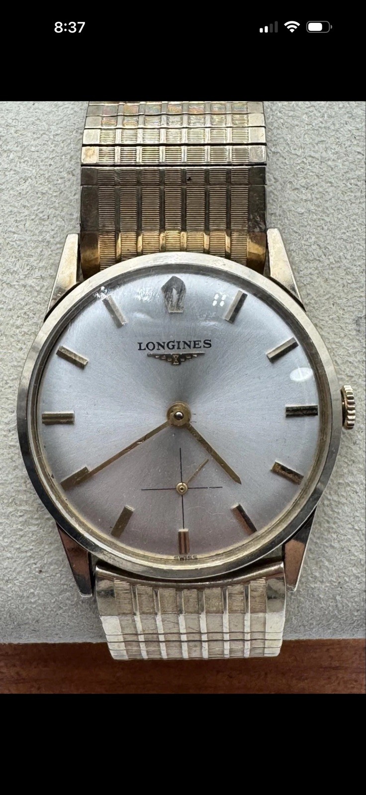 Vintage Longines Mens Watch Gold Manual Swiss 2922-370 10K Filled Parts Runs