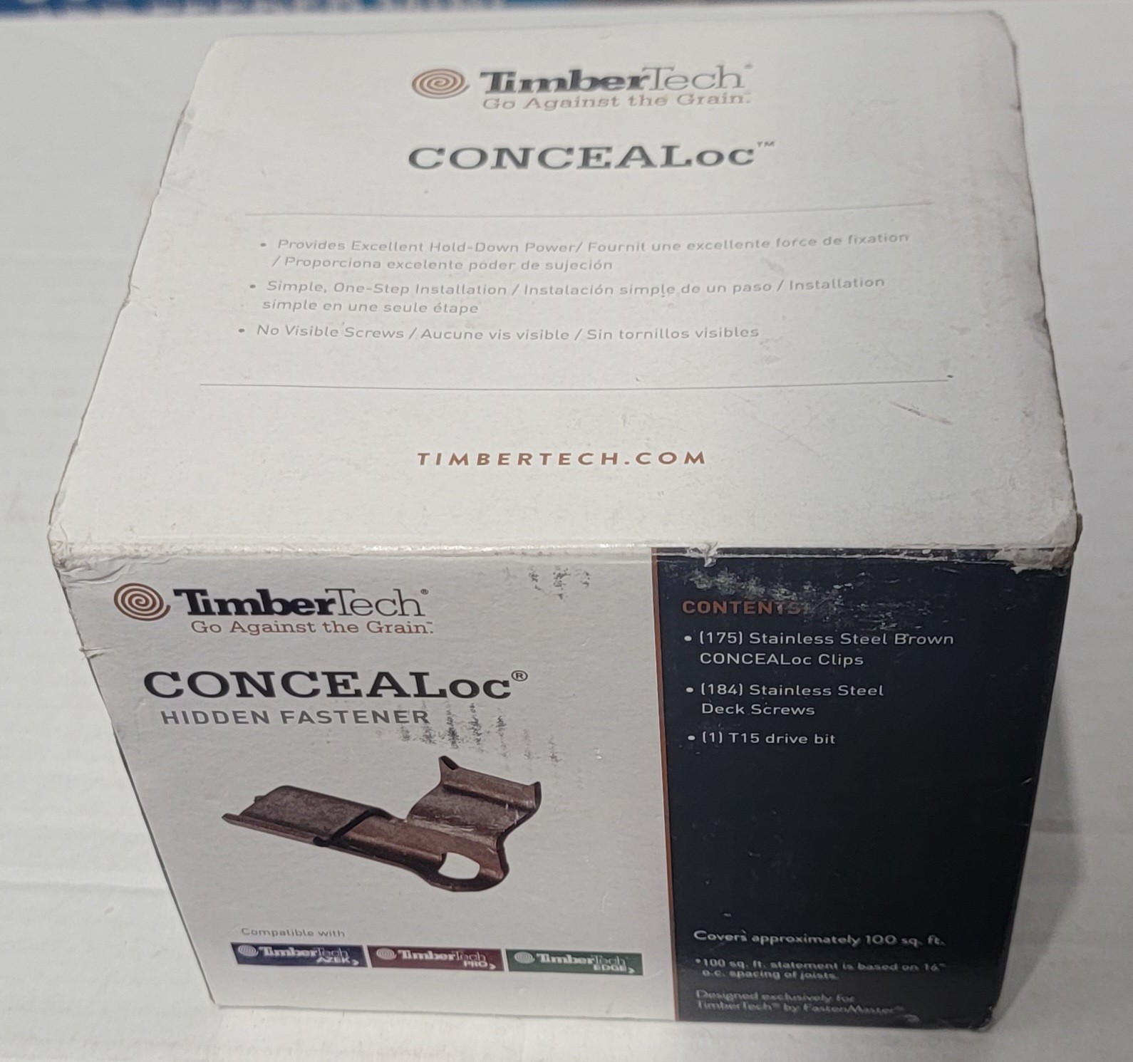 ** Partial Box ** Timbertech CONCEALoc Hidden Deck Fasteners Brown ** Partial Box ** Timbertech CONCEALoc Hidden Deck Fasteners Brown