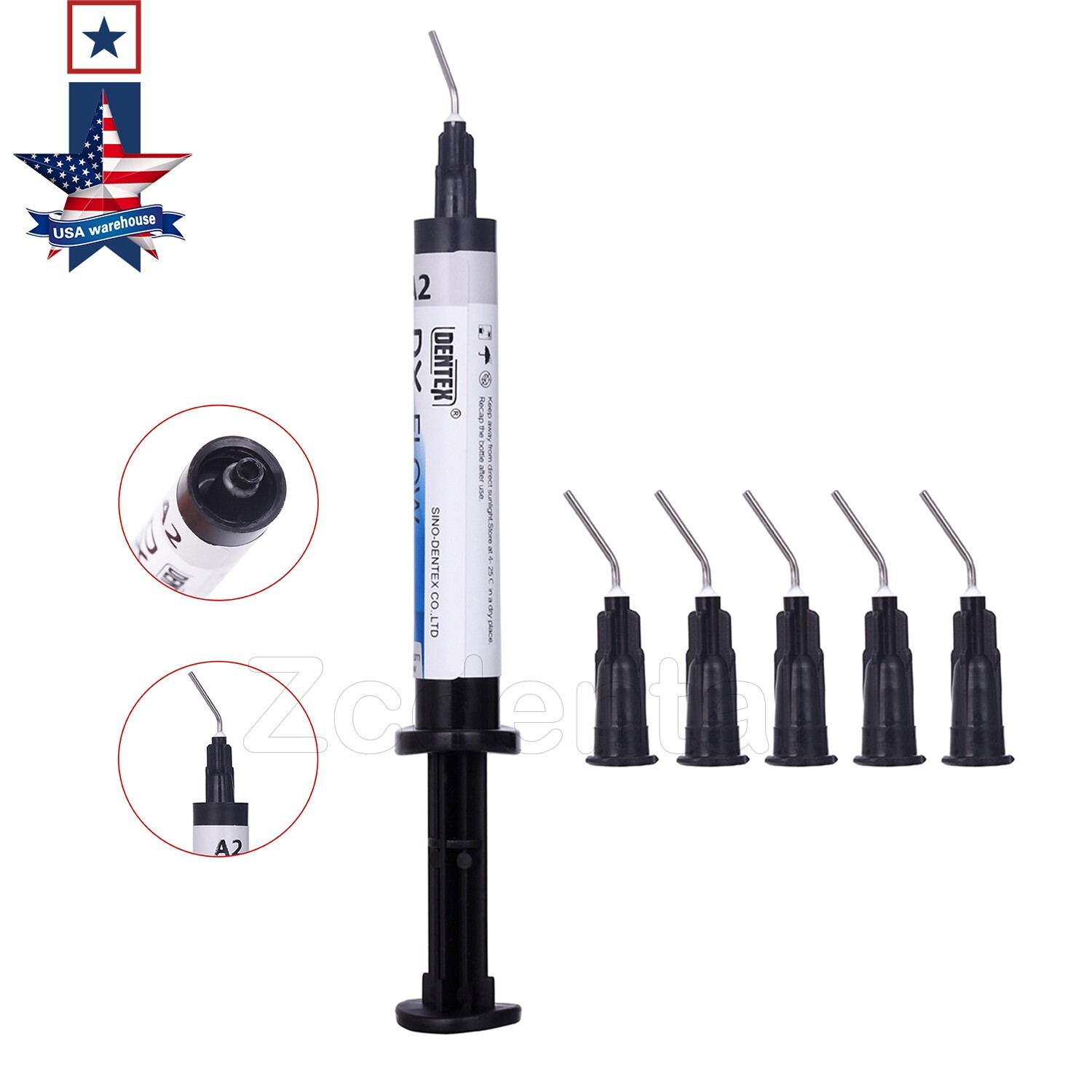 Dental Flujo medio de resina compuesta curado por luz fluida A2 3g/Syring Dental Flujo medio de resina compuesta curado por luz fluida A2 3g/Syring