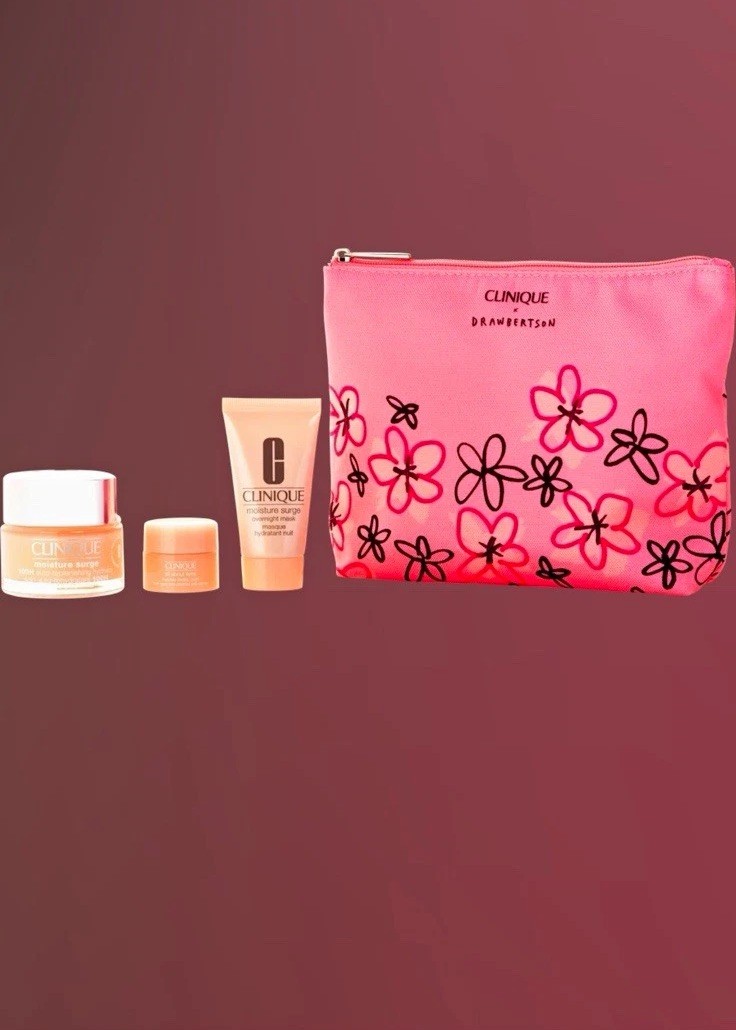 Clinique Moisture Surge Hydrating Set: All About Eyes, Overnight Mask, Bag Clinique Moisture Surge Hydrating Set: All About Eyes, Overnight Mask, Bag