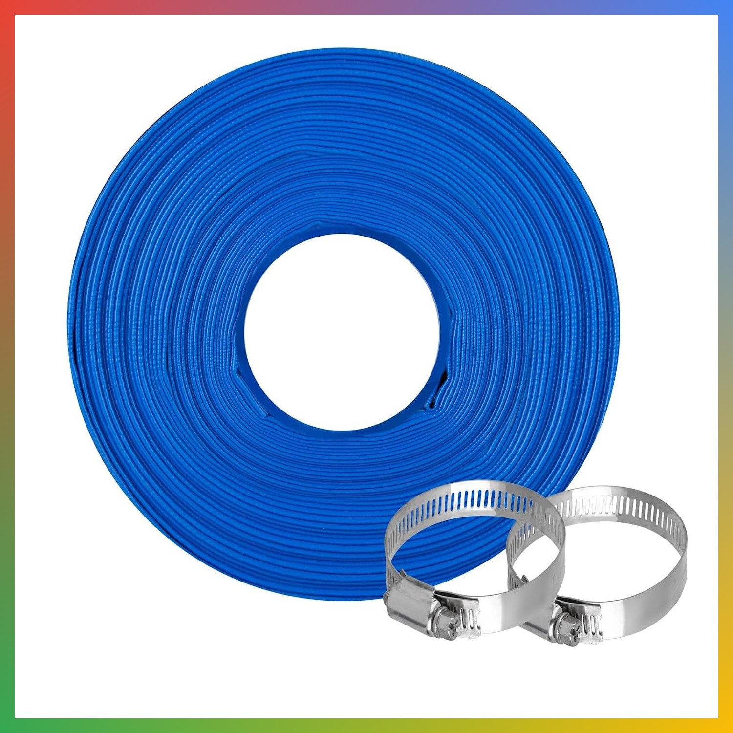 2 Inch 100FT Pool Backwash Hose Heavy-Duty Lay Flat PVC Discharge 2 Inch 100FT Pool Backwash Hose Heavy-Duty Lay Flat PVC Discharge