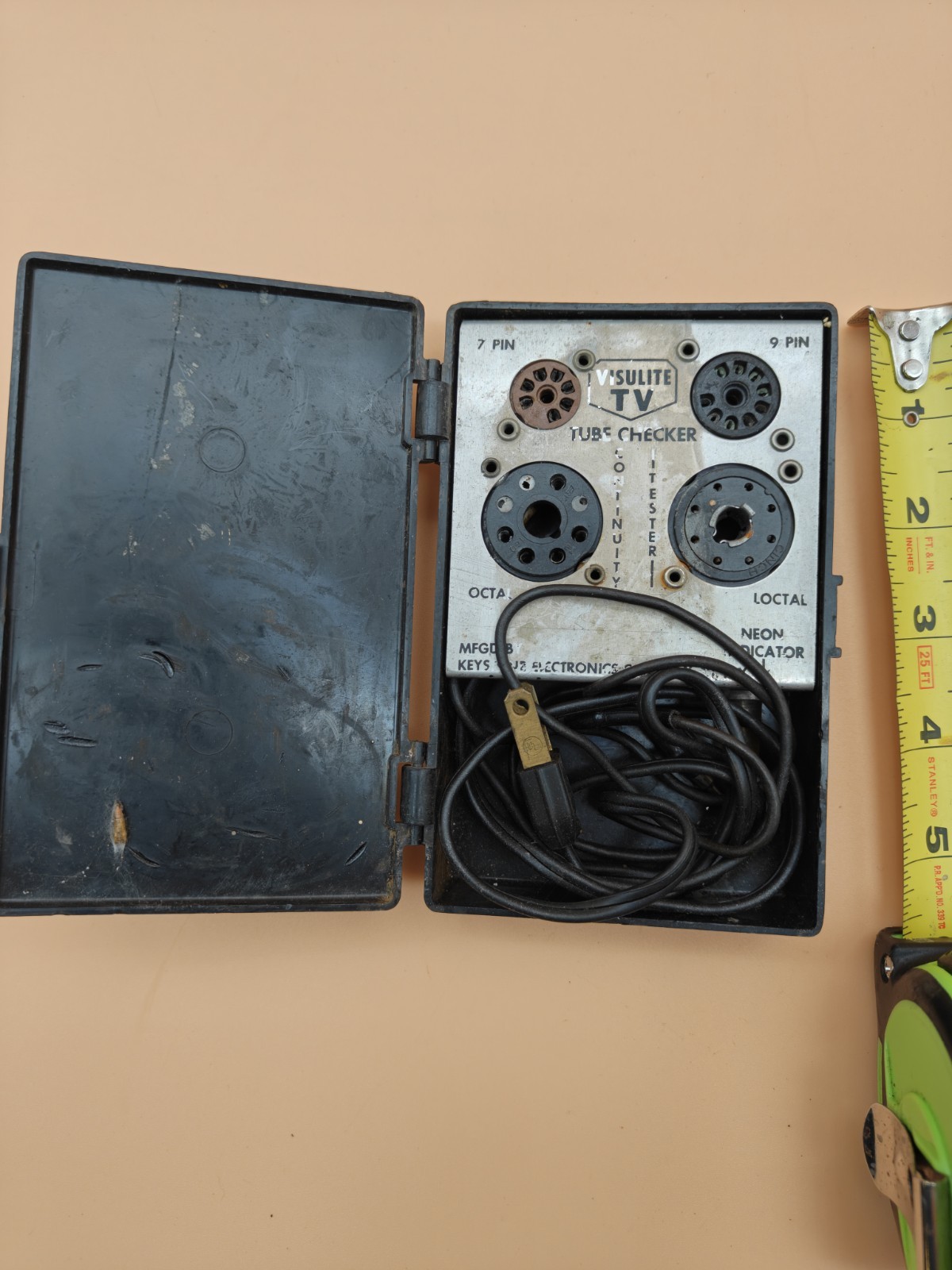 Vintage 1950s Visulite TV Vacuum Tube Checker Keystone Electronics Case
