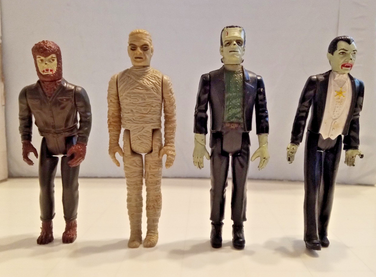 Vintage Universal Monsters Action Figures Lot (4) 1980 Remco 3.75” Mummy Wolfman Vintage Universal Monsters Action Figures Lot (4) 1980 Remco 3.75” Mummy Wolfman
