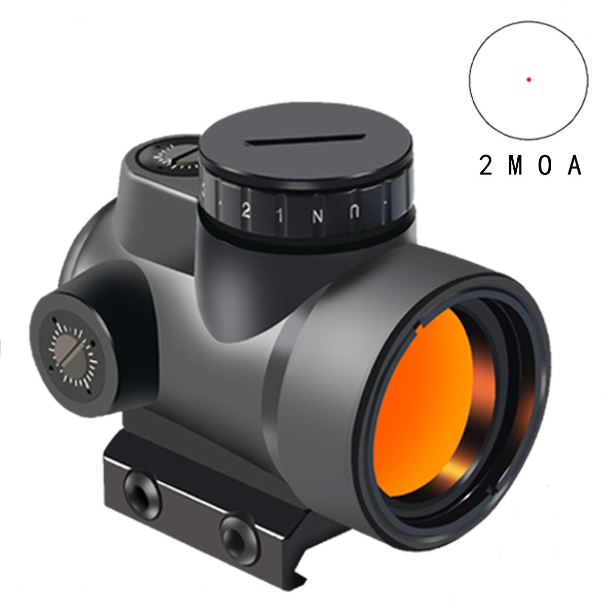 1x25mm Red Dot Sight Reflex Tactica Optical  2 MOA Hunting Rifle Scope