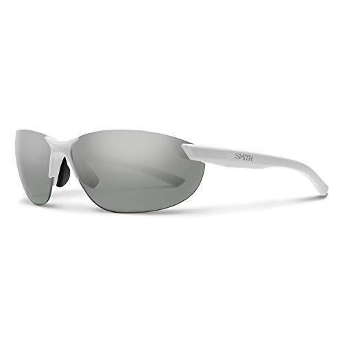 Smith Parallel 2 Rimless Sunglasses White/Polarized Platinum Mirror&Ignitor Rose Smith Parallel 2 Rimless Sunglasses White/Polarized Platinum Mirror&Ignitor Rose