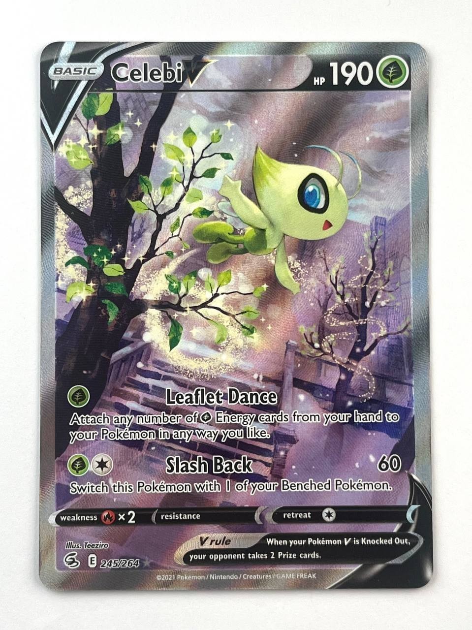 Celebi V Alternate Full Art 245/264 Fusion Strike Pokémon Card Near Mint UR