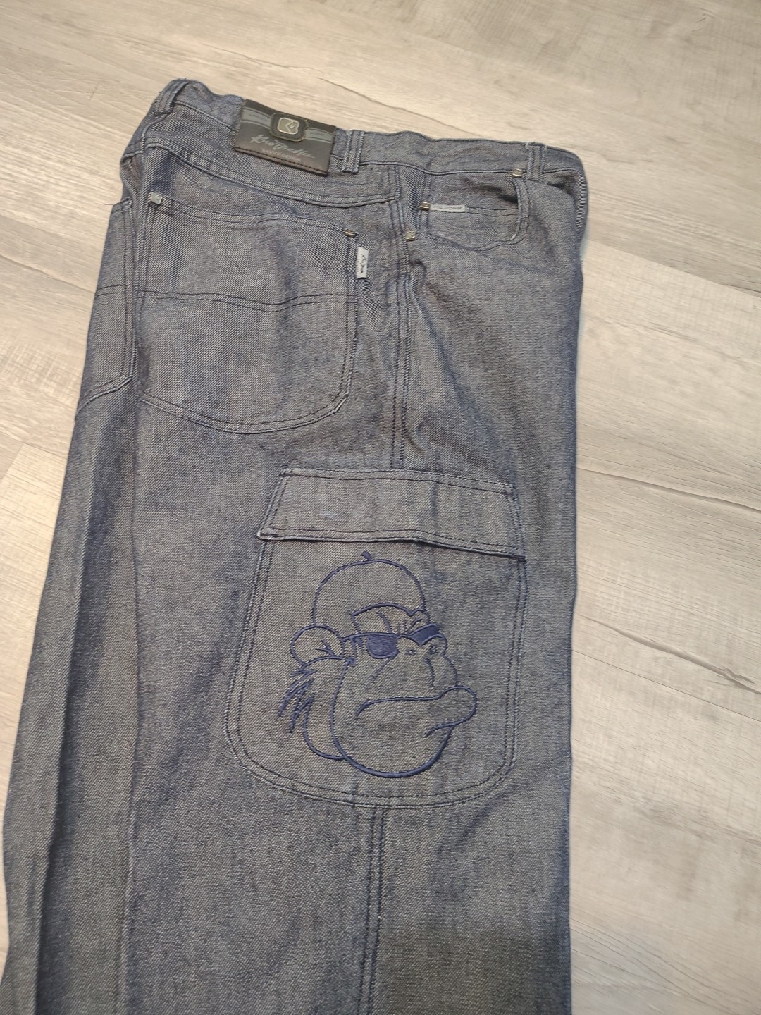 KNO Betta Jeans Wide Leg Cargo Baggy Hiphop Streetwear Skater 30x30 y2k Monkey KNO Betta Jeans Wide Leg Cargo Baggy Hiphop Streetwear Skater 30x30 y2k Monkey