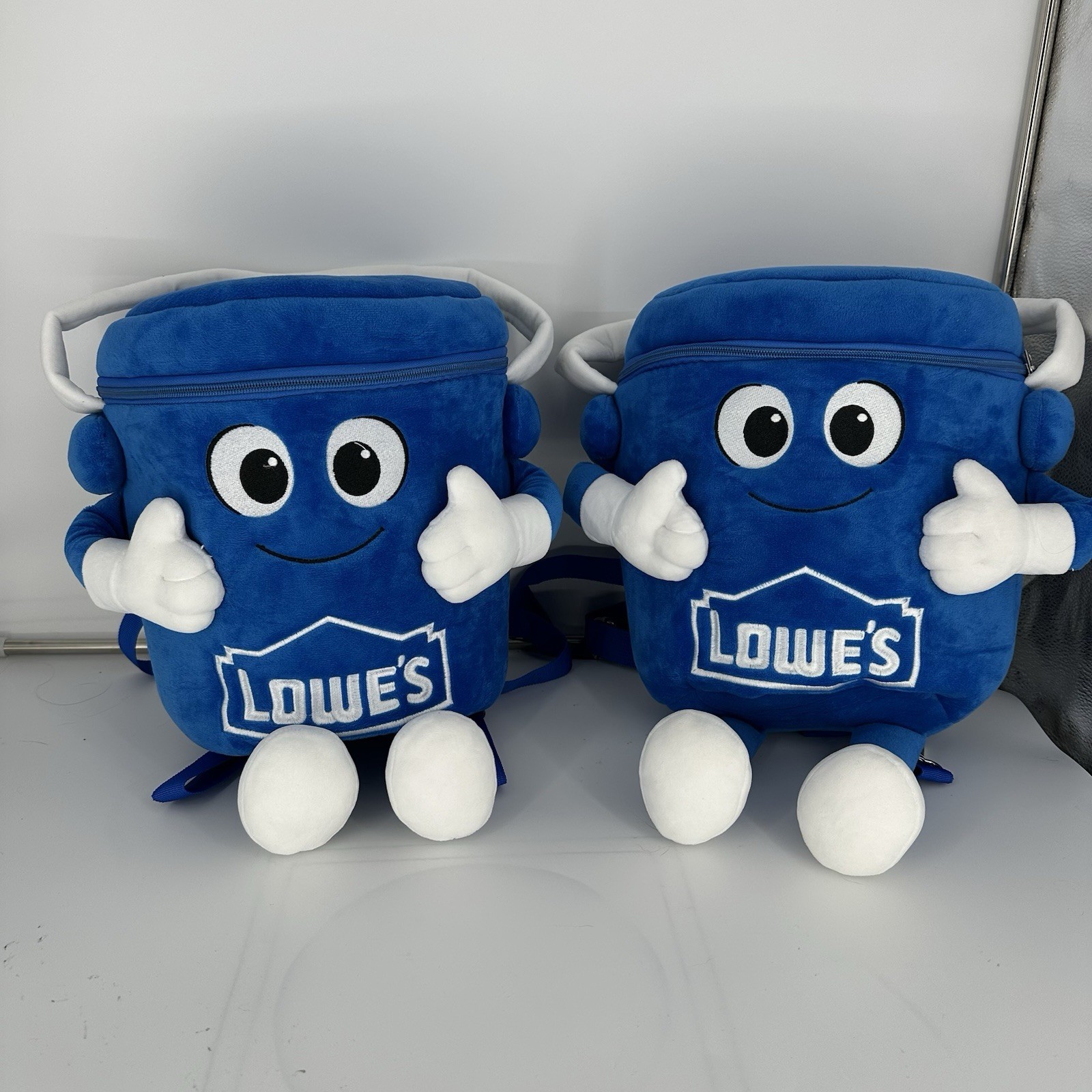 Lowe\'s Big Blue Bucket Plush Backpack 16\ Lowe\'s Big Blue Bucket Plush Backpack 16\