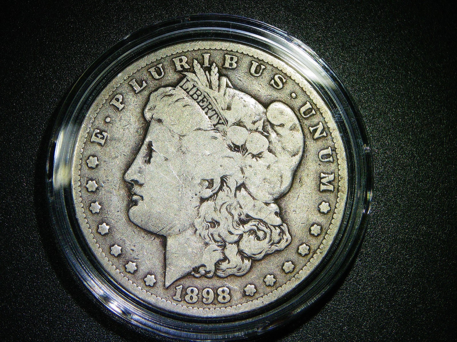 F/VF  1898-S MORGAN SILVER DOLLAR  COIN M-2224