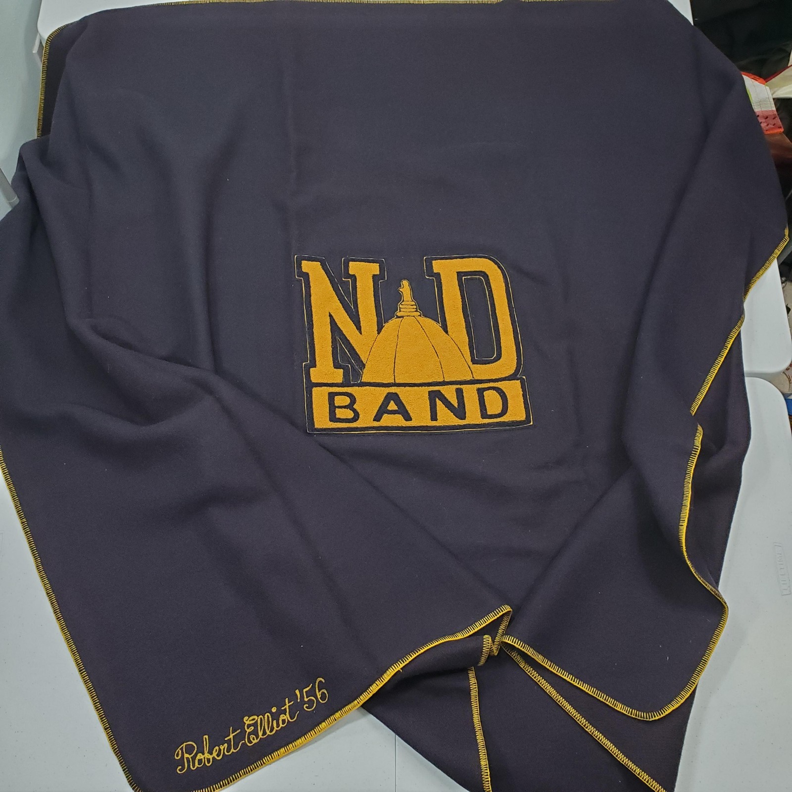 Rare Vintage Notre Dame Band Bloomfield Wool Blanket 54x69 NCAA Football 1956